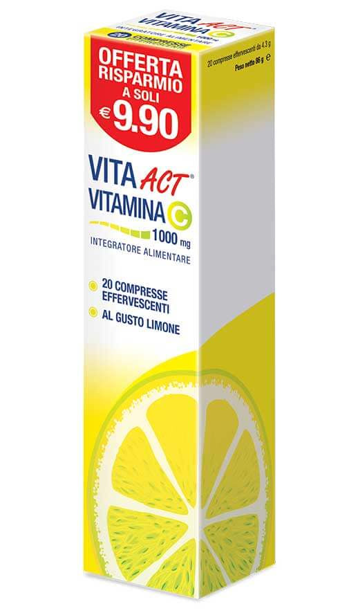 Vita Act Vitamina C 1000mg 20 compresse effervescenti