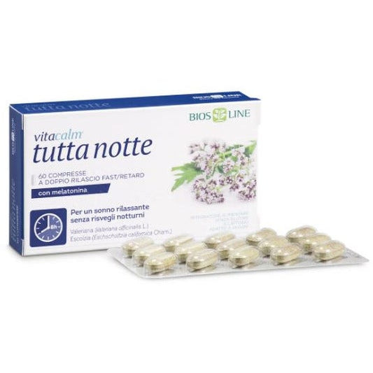 Bios Line Vita Calm Tutta Notte Melatonina 60 Compresse